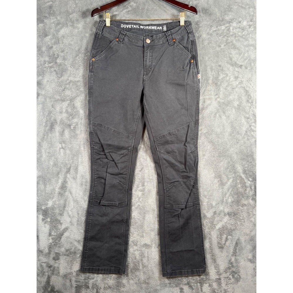 Dovetail Workwear Maven Pant Size 12/32 31x31 Black Denim Stretch